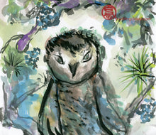 Load image into Gallery viewer, Beach Owl PRINT 24x34 cm (9.4x13.4 in)