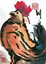Load image into Gallery viewer, Poppy Rouster PRINT 23x33 cm (9.0x13.0 in)