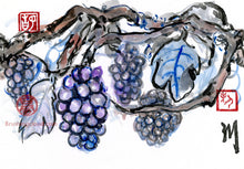 Load image into Gallery viewer, Blue Grapes PRINT 29x20 cm (11.4x7.9 in)