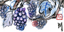 Load image into Gallery viewer, Blue Grapes PRINT 29x20 cm (11.4x7.9 in)