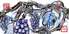 Load image into Gallery viewer, Blue Grapes PRINT 29x20 cm (11.4x7.9 in)