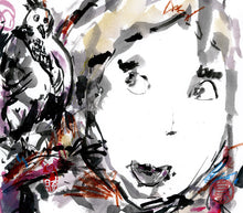 Load image into Gallery viewer, Boy Meets Bird PRINT 41x32 cm (16.1x7.5 in)