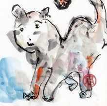 Load image into Gallery viewer, Cat Stretching the Back PRINT 29x40 cm (11.4x15.7 in)