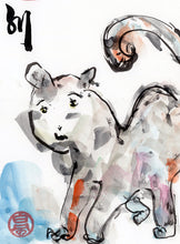 Load image into Gallery viewer, Cat Stretching the Back PRINT 29x40 cm (11.4x15.7 in)