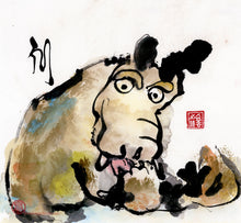 Load image into Gallery viewer, Finger Lickin' Good aka Dragon-Dog 34x32 cm (13.4x12.6 in)