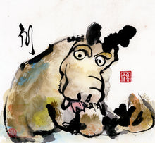 Load image into Gallery viewer, Finger Lickin' Good aka Dragon-Dog PRINT 34x32 cm (13.4x12.6 in)