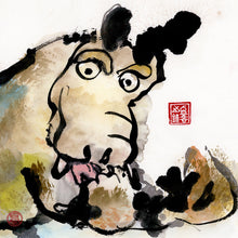 Load image into Gallery viewer, Finger Lickin' Good aka Dragon-Dog PRINT 34x32 cm (13.4x12.6 in)