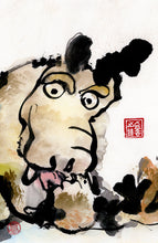 Load image into Gallery viewer, Finger Lickin' Good aka Dragon-Dog PRINT 34x32 cm (13.4x12.6 in)