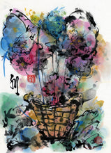 Load image into Gallery viewer, Flower Hug Balloon PRINT 33x46 cm (17.9x19.3 in)