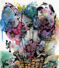 Load image into Gallery viewer, Flower Hug Balloon PRINT 33x46 cm (17.9x19.3 in)