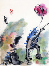 Load image into Gallery viewer, Flower Kite Throw PRINT 32x43 cm (12.6x16.9 in)