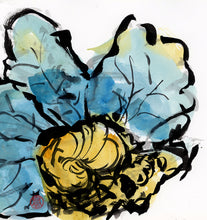 Load image into Gallery viewer, Golden Cabbage Heart PRINT 33x23 cm (13.0x9.0 in)