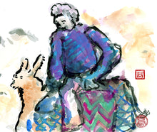 Load image into Gallery viewer, Llama Rider PRINT 34x23 cm (13,4x9,0 in)