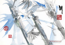 Load image into Gallery viewer, Rainy Blue Bamboo PRINT 33x23 cm (13.0x9.0 in)