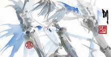 Load image into Gallery viewer, Rainy Blue Bamboo PRINT 33x23 cm (13.0x9.0 in)