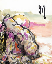 Load image into Gallery viewer, Rocky Sea Sunset PRINT 19x30 cm (7.4x11.4 in)