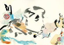 Load image into Gallery viewer, Stretching to Swim PRINT 30x21 cm (11.8x8.3 in)