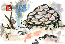 Load image into Gallery viewer, Turtle and Snail Crossing PRINT 33x23 cm (13.4x9.0 in)