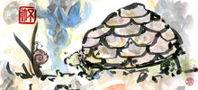 Load image into Gallery viewer, Turtle and Snail Crossing PRINT 33x23 cm (13.4x9.0 in)