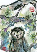 Load image into Gallery viewer, Beach Owl PRINT 24x34 cm (9.4x13.4 in)
