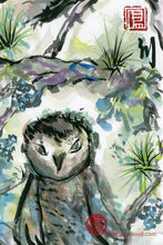 Load image into Gallery viewer, Beach Owl PRINT 24x34 cm (9.4x13.4 in)
