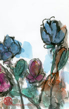Load image into Gallery viewer, Blue Flowers PRINT 23x33 cm (9.0x13.0 in)

