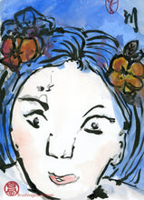 Load image into Gallery viewer, Lady Blue PRINT 23x33 cm (9.0x13.0 in)
