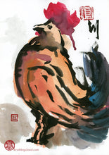 Load image into Gallery viewer, Poppy Rouster PRINT 23x33 cm (9.0x13.0 in)
