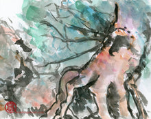 Load image into Gallery viewer, Walking Pine Tree PRINT 29x20 cm (11.4x7.9 in)
